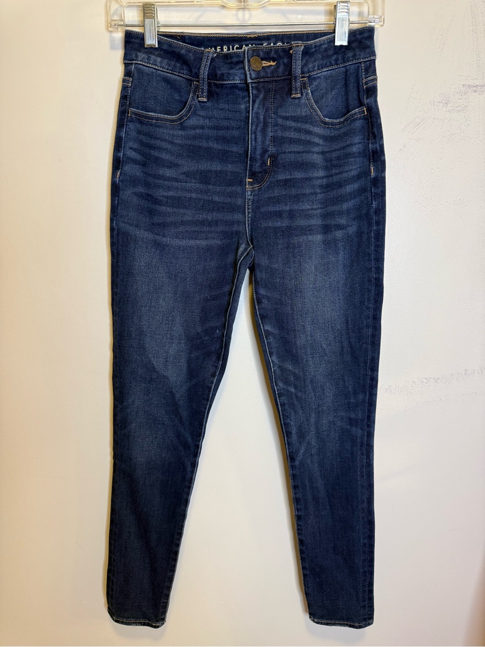 Dark Blue Women's High-Rise Skinny Jeans